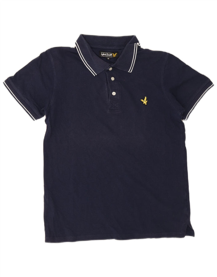 Lyle & Scott herre poloskjorte lille marineblå bomuld