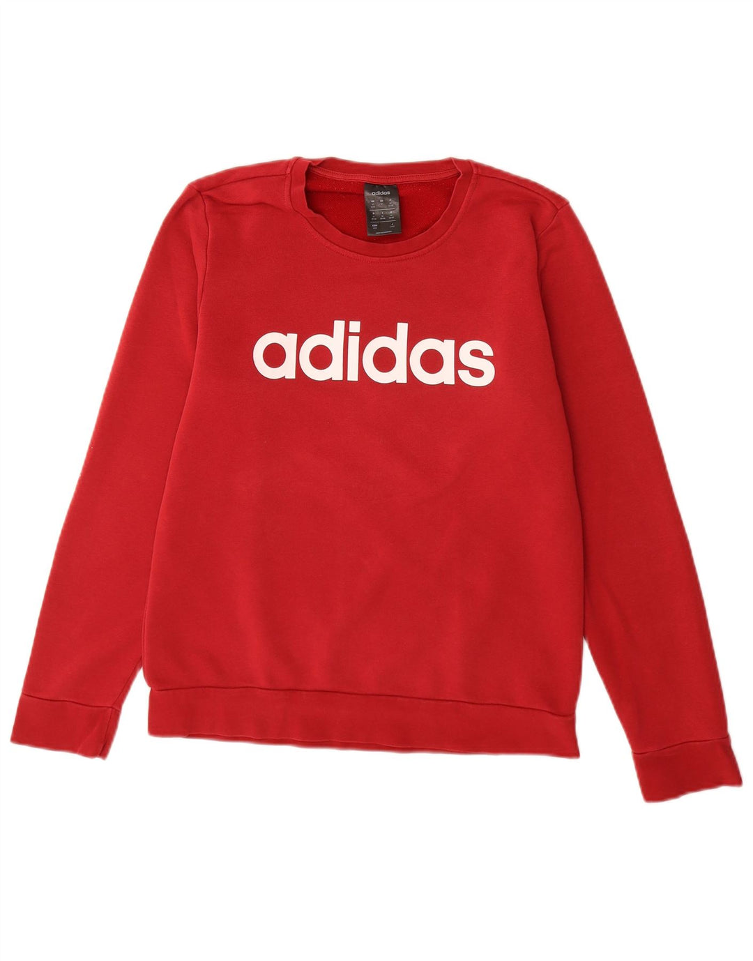 Adidas Graphic Sweatshirt Jumper UK 12/14 Medium Rød Bomuld