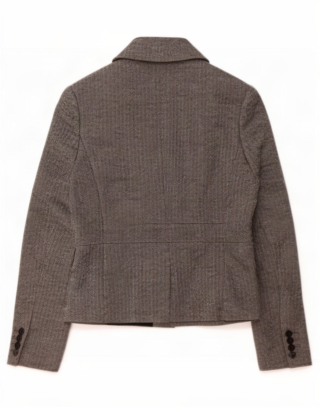 Hobbs Dame 3 Button Blazer Jacket UK 14 Large Grey Herringbone