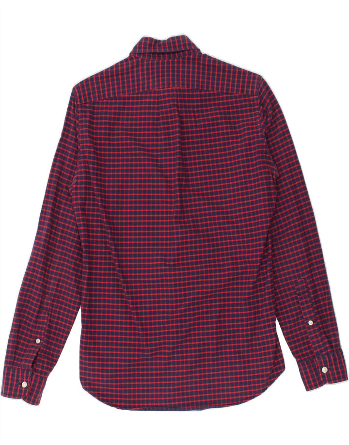 J. CREW Mens Slim Shirt XS Navy Blue Check Cotton Vintage J. Crew and Second-Hand J. Crew from Messina Hembry 