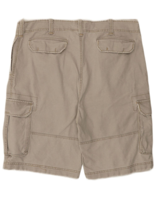 Vintage Herre Cargo Shorts 2XL W42 Grå Bomuld