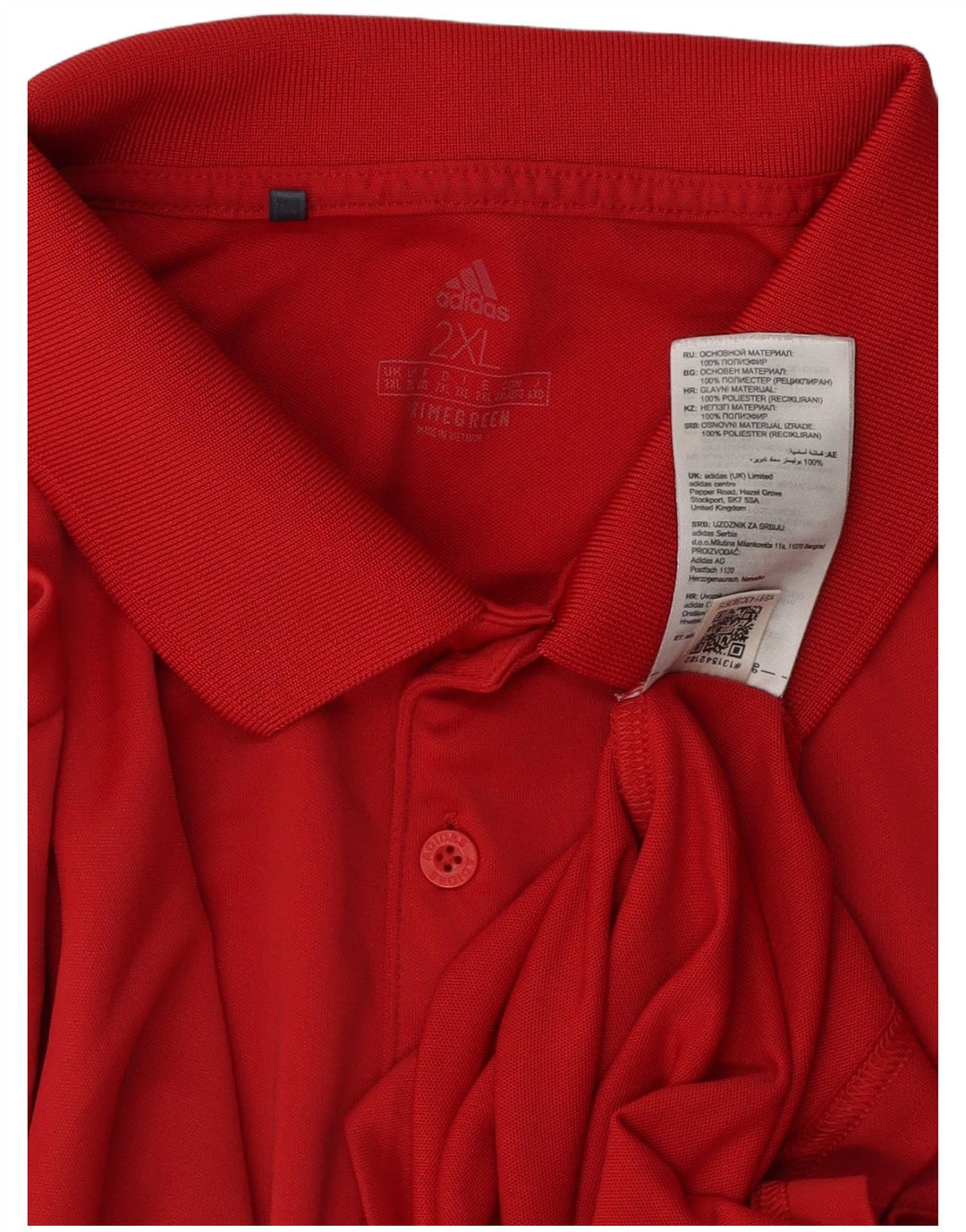 ADIDAS Poloskjorte til mænd 2XL Rød Polyester