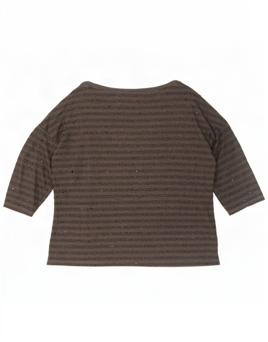 Zara Dame Top 3/4 ærmer UK 20 2XL Grå Stribet Polyester