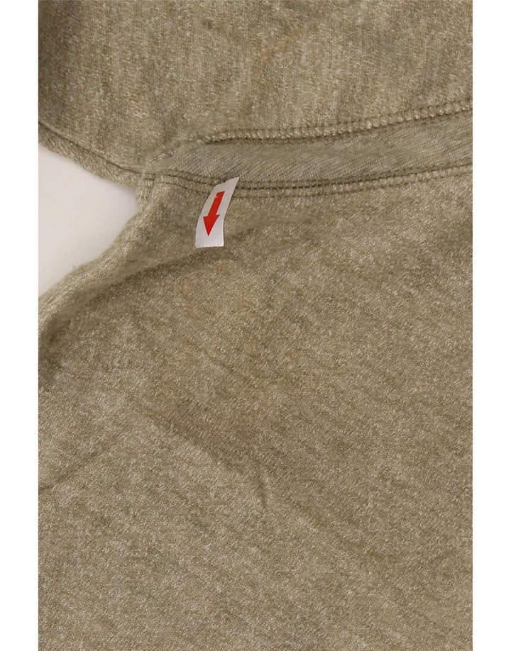 Reebok Dame Oversized Sweatshirt Jumper UK 18 XL Khaki Flecked Bomuld