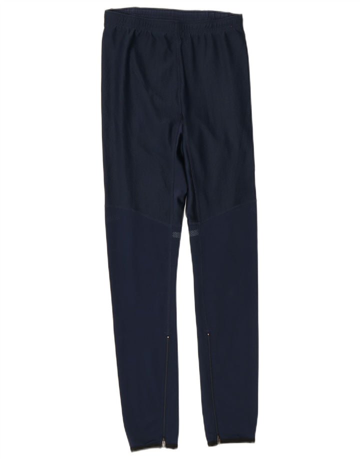 Nike Herre Dri Fit Leggings UK 36/38 Small Navy Blue Polyester