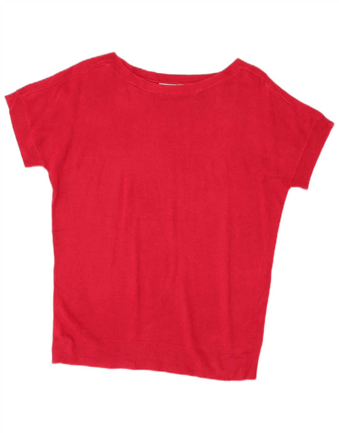 Marks & Spencer Dame Boat Neck Jumper Sweater UK 12 Medium Red