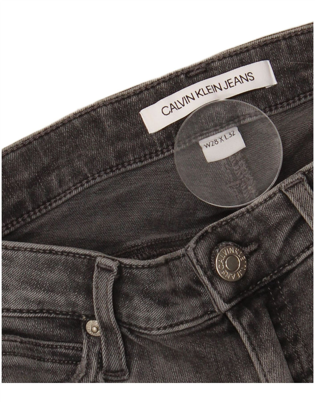 CALVIN KLEIN Womens Skinny Jeans W28 L32 Grey