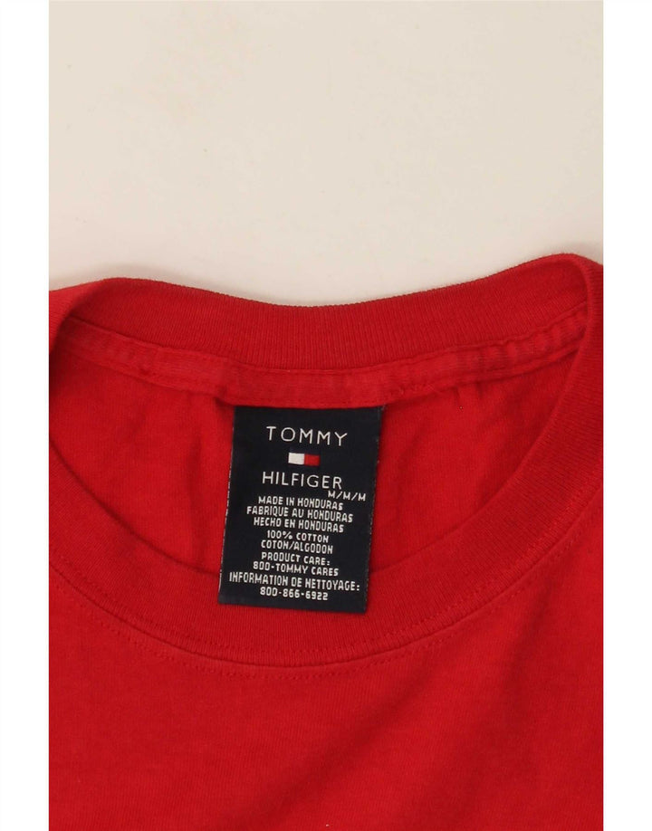 Tommy Hilfiger Herre grafisk T-shirt Top Medium Rød Bomuld