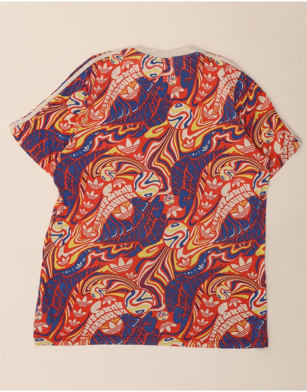 Adidas Herre grafisk T-shirt Top Medium Flerfarvet Bomuld