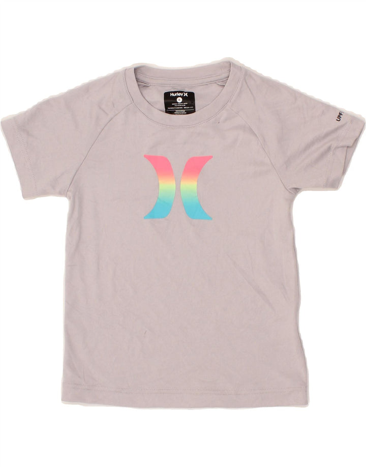 HURLEY Boys Graphic T-Shirt Top 5-6 Years Purple Polyester Vintage Hurley and Second-Hand Hurley from Messina Hembry 