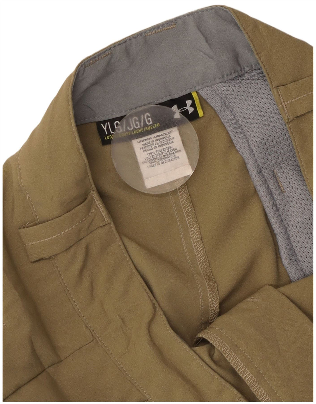 Under Armour Boys Chino Shorts 11-12 år Large W30 Khaki Polyester