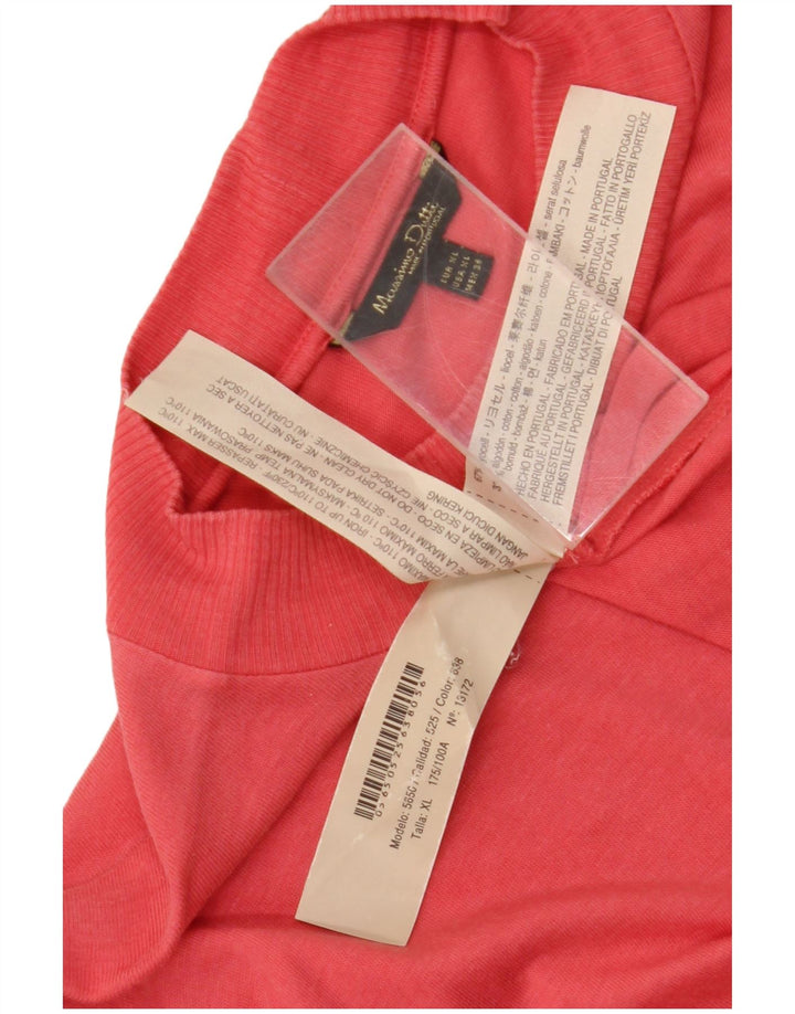 Massimo Dutti Dame Top Langærmet UK 18 XL Pink Lyocell