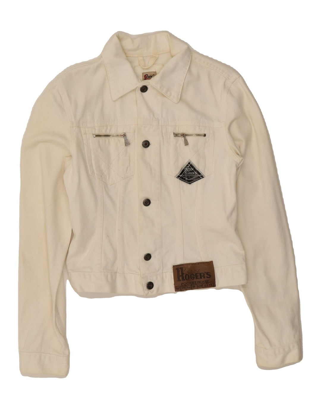 ROY ROGERS Girls Denim Jacket 8-9 Years Off White Vintage Roy Rogers and Second-Hand Roy Rogers from Messina Hembry 