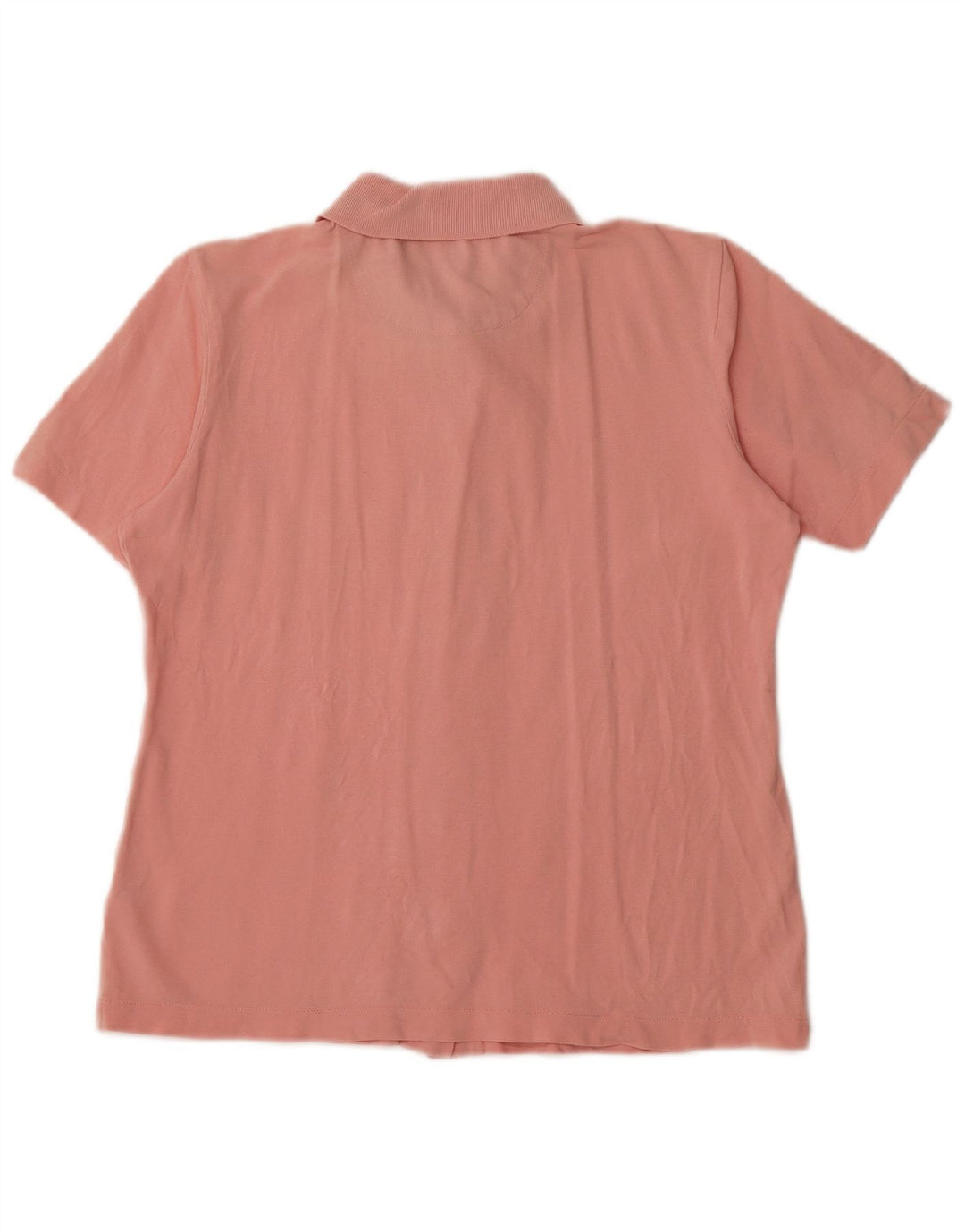 ASICS Womens Short Sleeve Shirt UK 14 Large Pink Cotton
