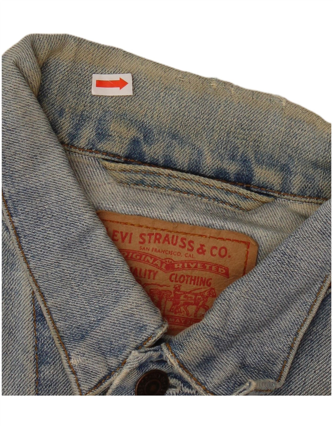Levi's Herre denimjakke UK 40 Large Blue Cotton