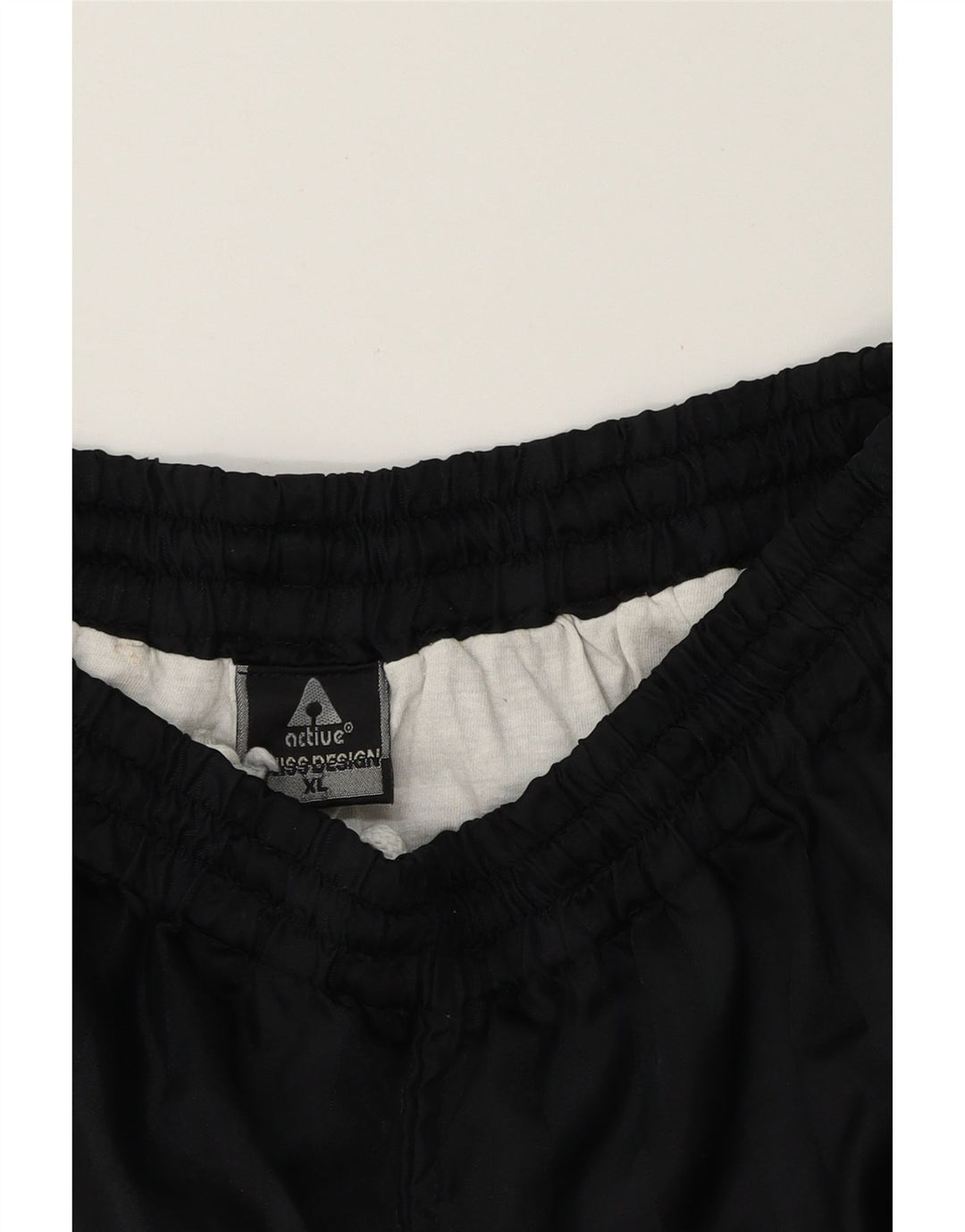 ACTIVE Boys Sport Shorts 13-14 Years XL Black Striped Vintage Active and Second-Hand Active from Messina Hembry 