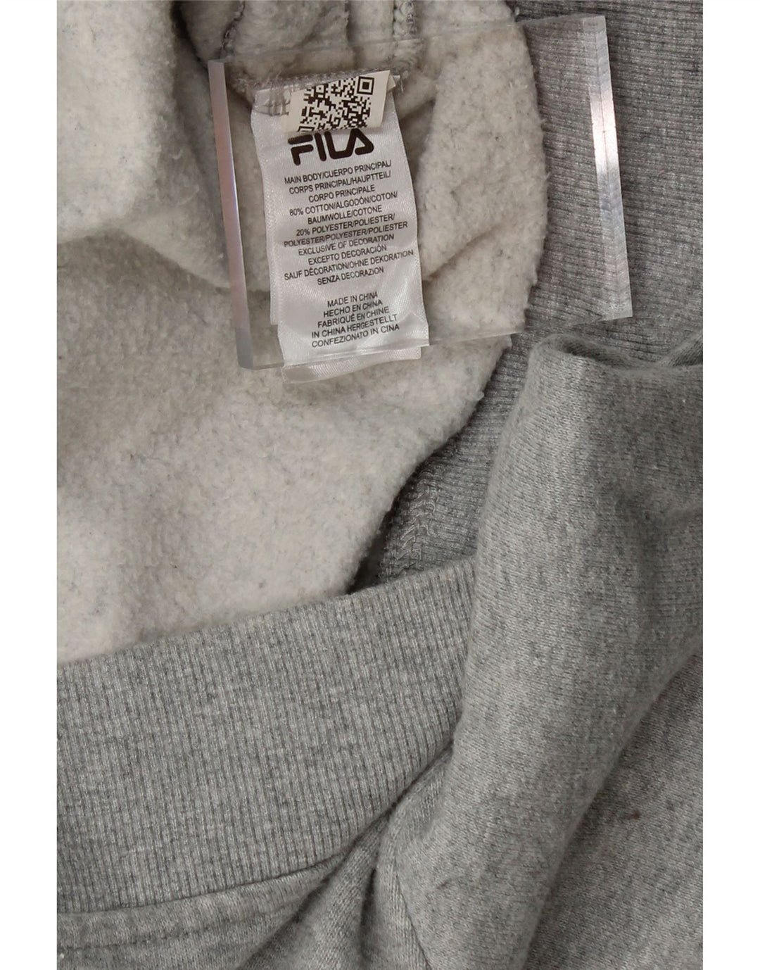 FILA Womens Sweatshirt Jumper UK 14 Medium Grey Cotton Vintage Fila and Second-Hand Fila from Messina Hembry 