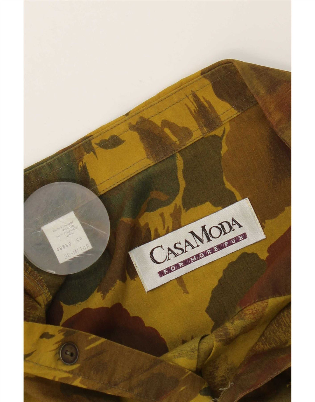 Casa Moda herreskjorte str. 38 Medium Green Floral Viscose