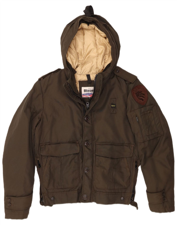 Blauer Militær hættejakke til kvinder UK 14 Medium Khaki Nylon