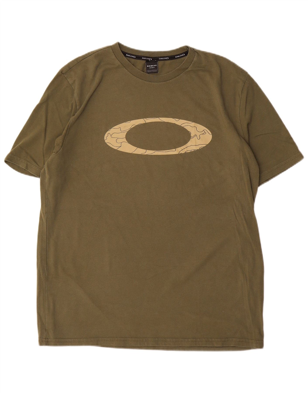 Oakley Herre Custom Fit Grafisk T-Shirt Top XL Khaki