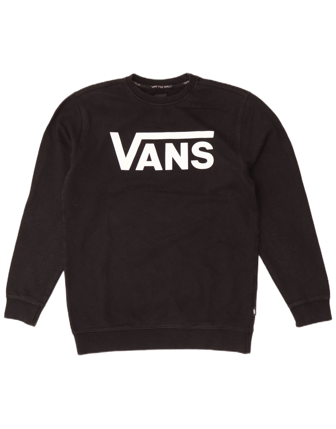 Vans Herre Grafisk Sweatshirt Jumper Stor Sort Bomuld