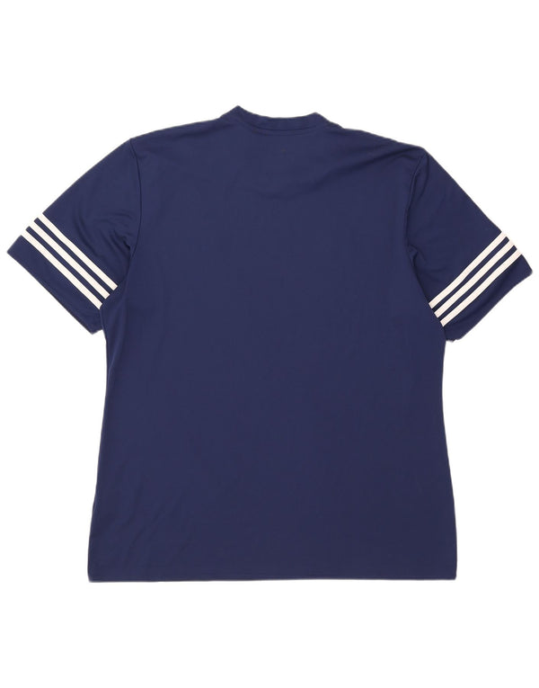 Adidas Herre Climalite T-Shirt Top XL Navy Blue Polyester