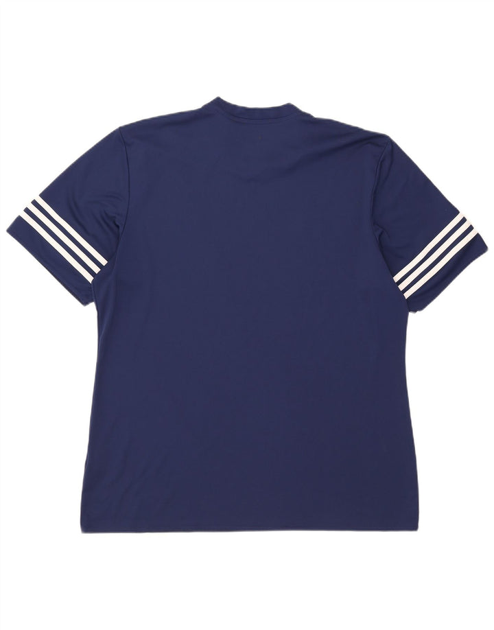 Adidas Herre Climalite T-Shirt Top XL Navy Blue Polyester