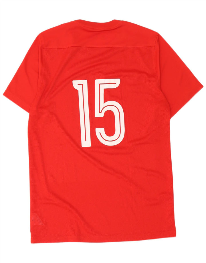 Nike Herre Dri Fit Grafisk T-Shirt Top Stor Rød Polyester
