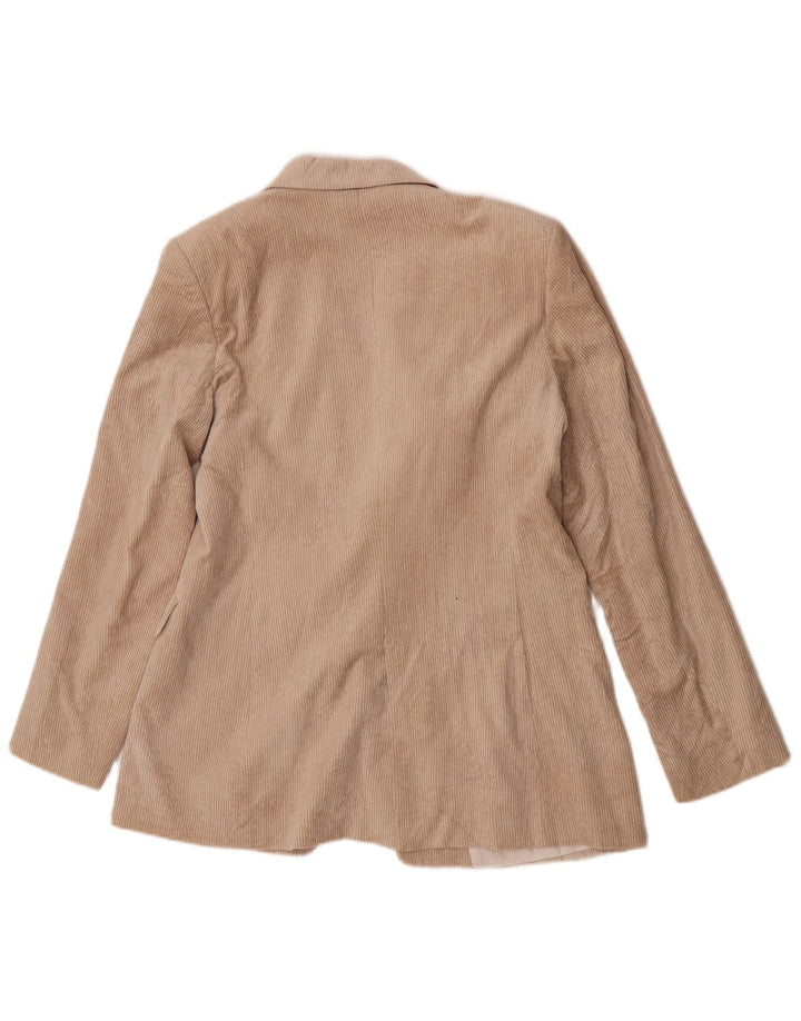 Massimo Dutti Dame Corduroy Blazer Jacket EU 40 Medium Beige