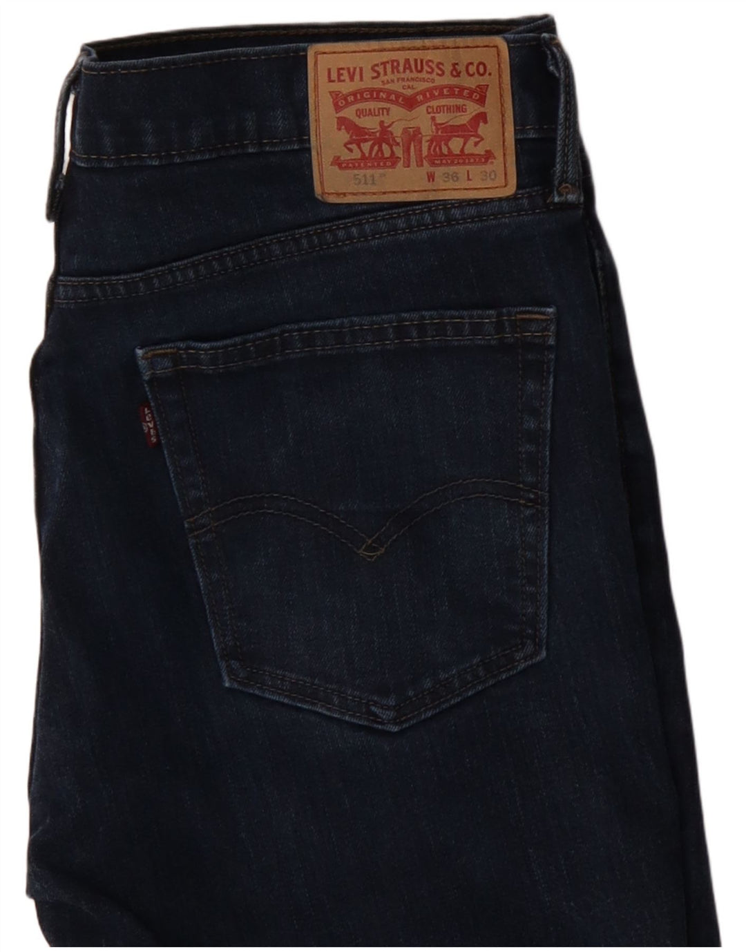 LEVI'S Herre 511 Slim Jeans W36 L30 Blå Bomuld