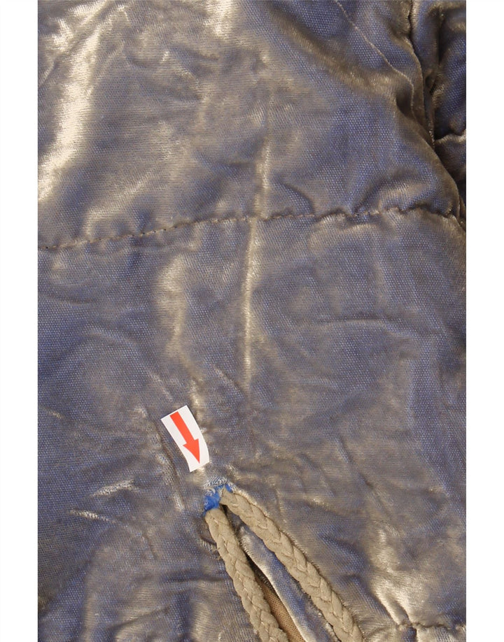 Cipriani Dame Velvet Polstret Jakke IT 42 Medium Blue