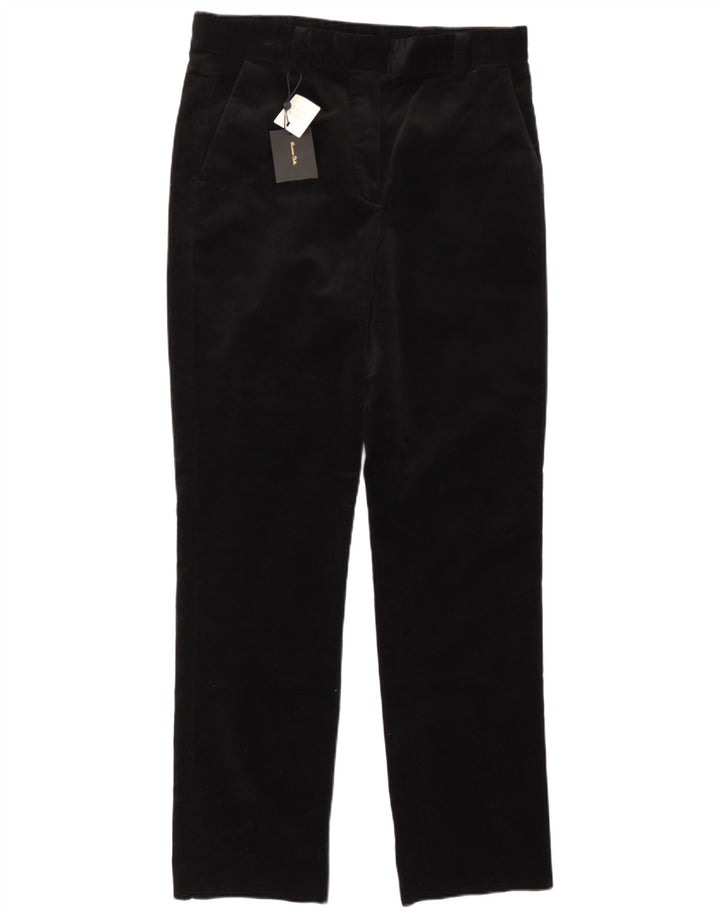 Massimo Dutti Dame lige fløjlsbukser EU 40 Medium W30 L30 Sort