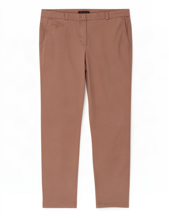 Marks & Spencer Dame Slim Chino Bukser UK 10 Small W27 L26 Pink Bomuld