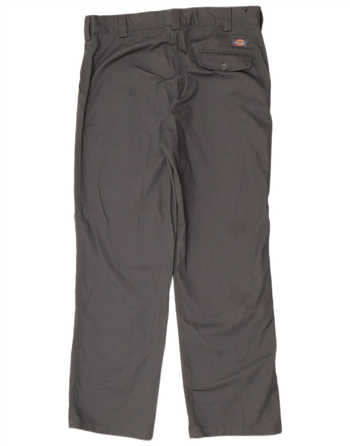 Dickies Lige Chinobukser til mænd W38 L32 Grå polyester