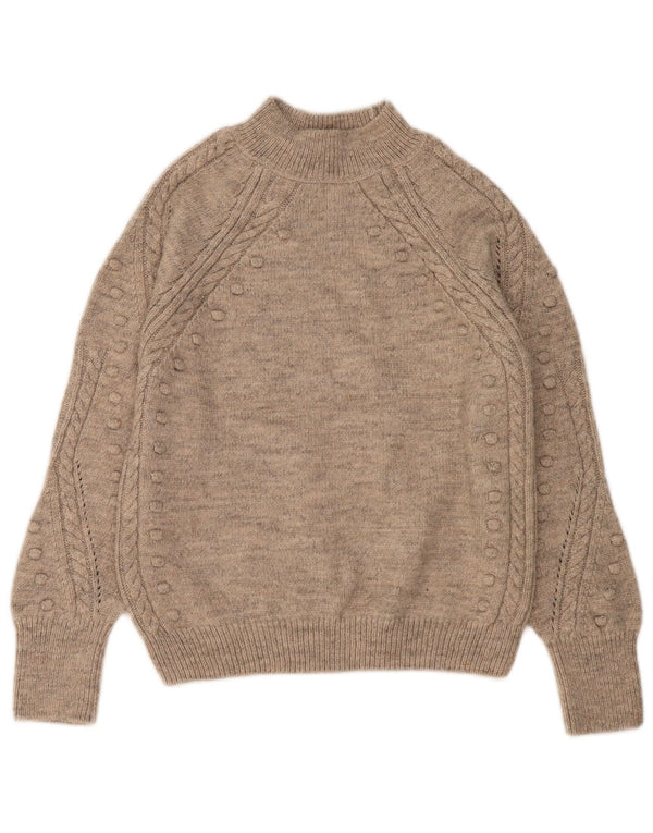 Marks & Spencer Dame Turtle Neck Jumper Sweater UK 10 Small Beige