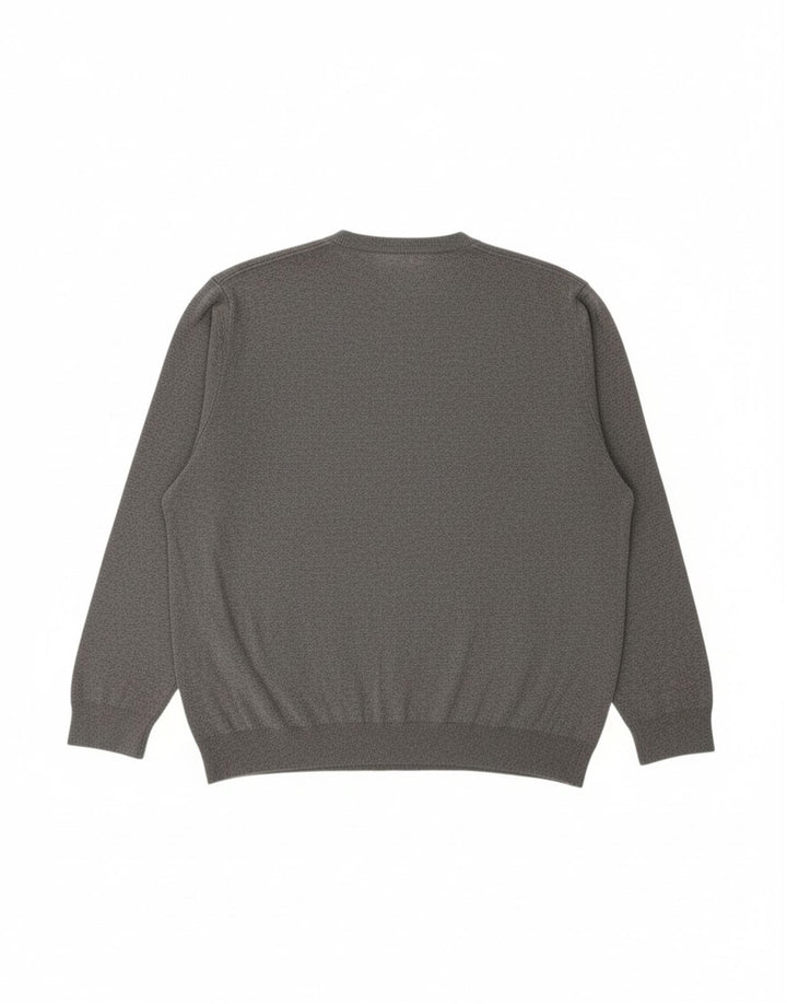 FRENCH CONNECTION Mens Crew Neck Jumper Sweater 2XL Grey Cotton