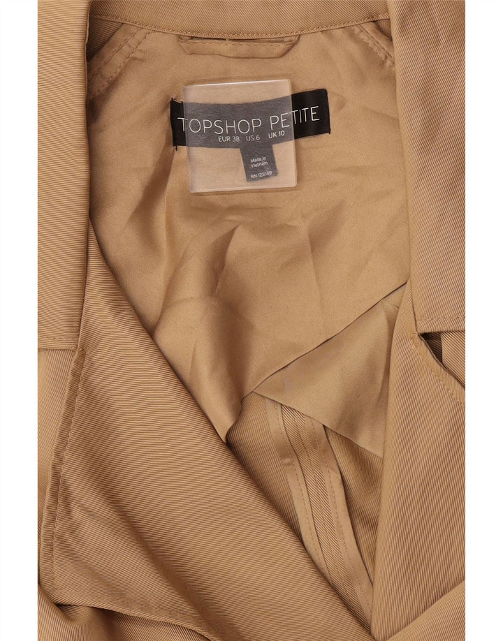 Topshop Kvinders Military Oversized Trench Coat UK 10 Small Beige