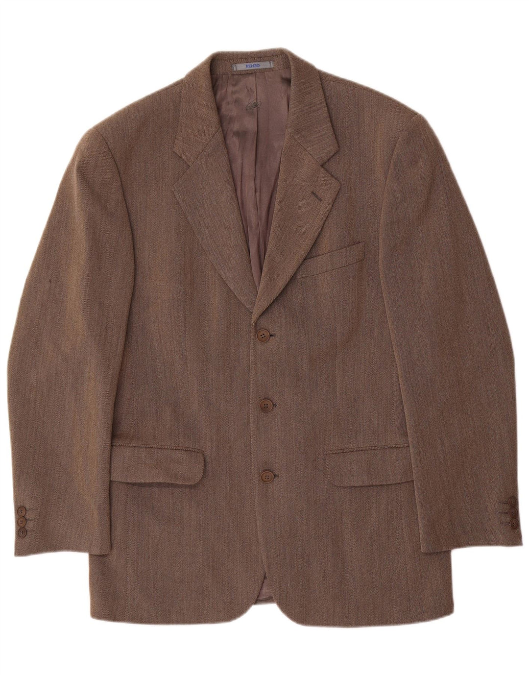 Kenzo Herre 3-knaps blazerjakke IT 50 Stor brun uld