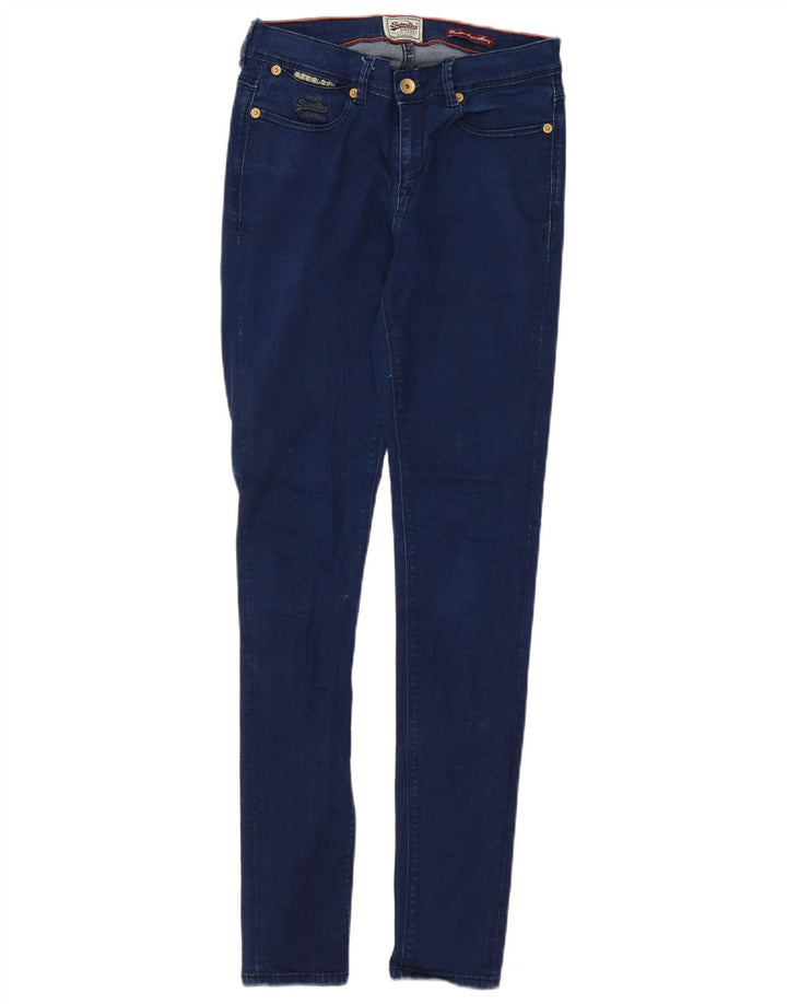 SUPERDRY Dame Super Skinny Jeans W28 L32 Blå Bomuld