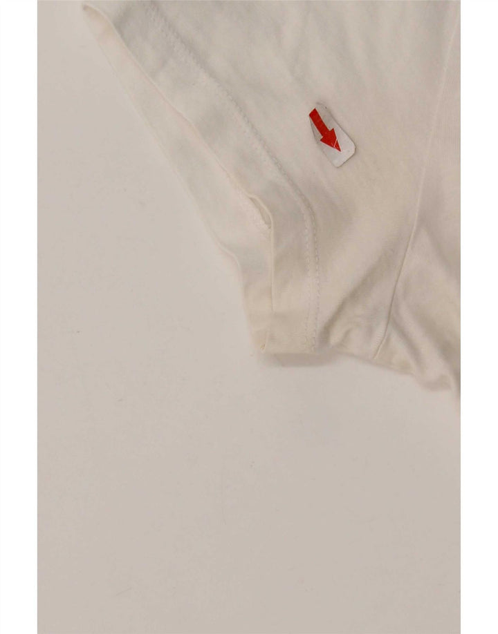 Levi's Dame T-Shirt Top UK 10 Lille Hvid Bomuld