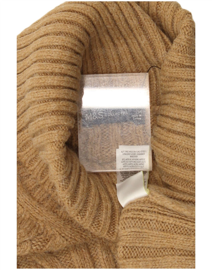 MARKS & SPENCER Dame Oversized Vest Tank Top UK 6 XS Beige Akryl