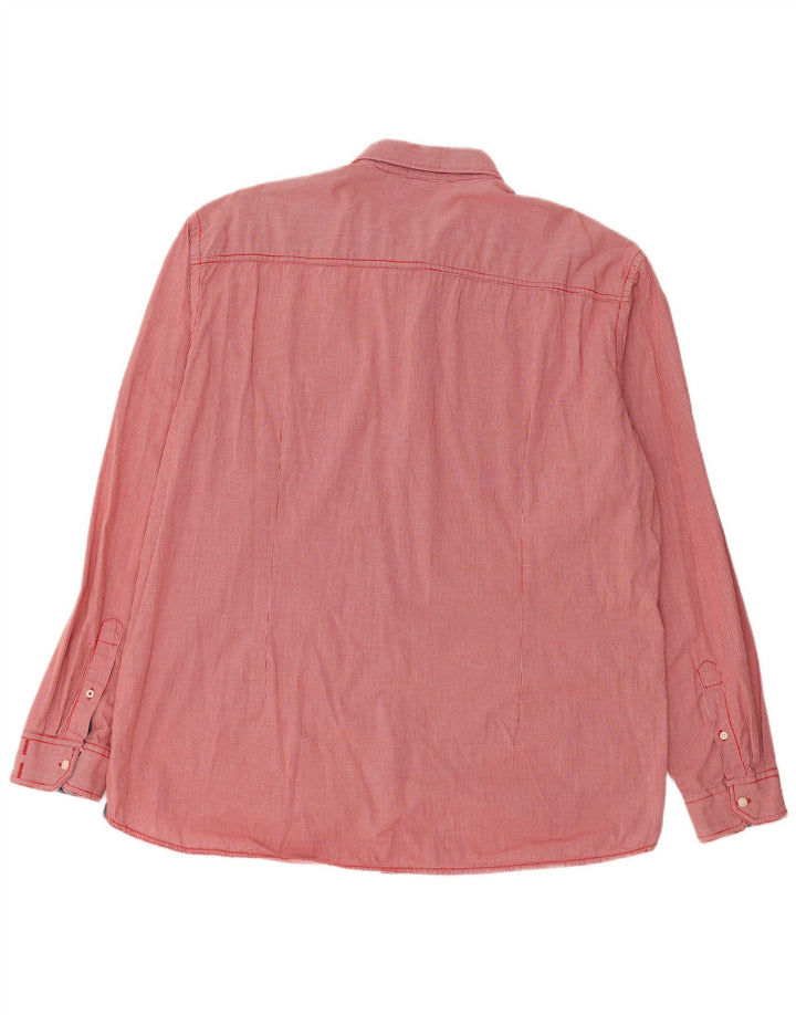 S.Oliver Herre Slim Fit skjorte 2XL Rød Gingham Bomuld