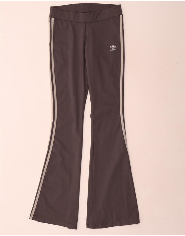 Adidas Dame Flare Leggings UK 12 Medium Grey Polyester