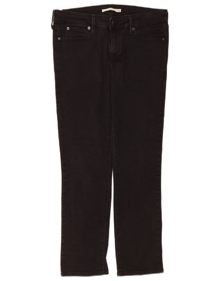 Levi's Dame 712 Slim Jeans W29 L27 Sort Bomuld