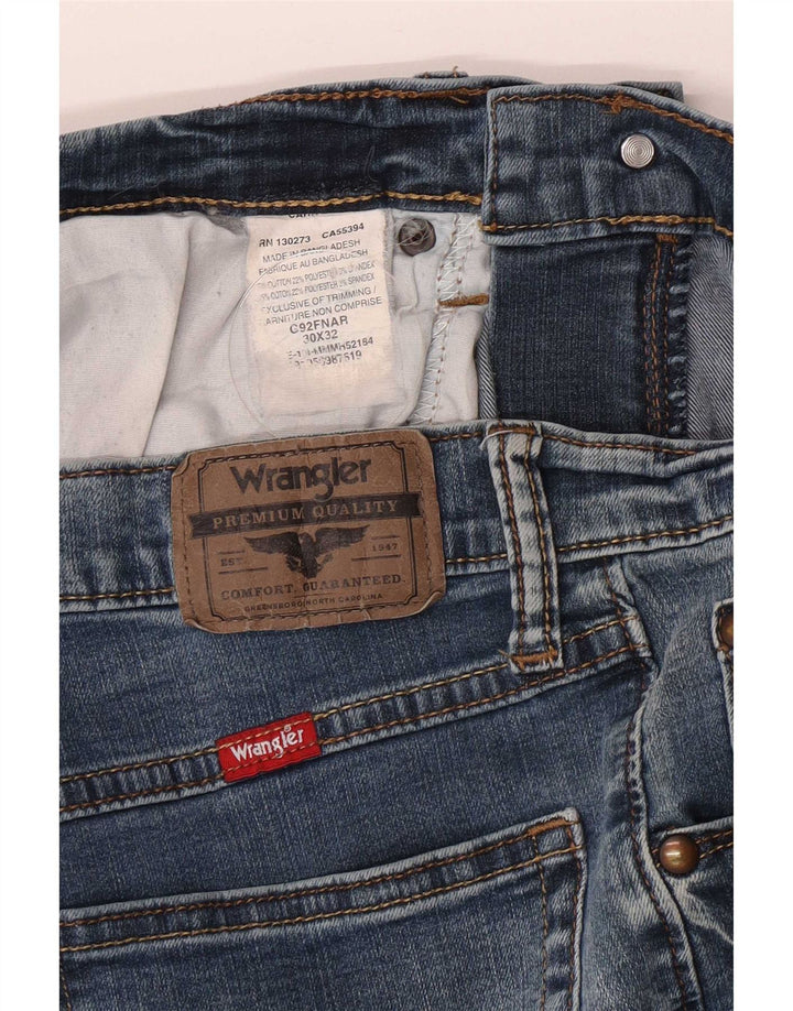 Wrangler Straight Jeans til mænd W30 L32 blå bomuld