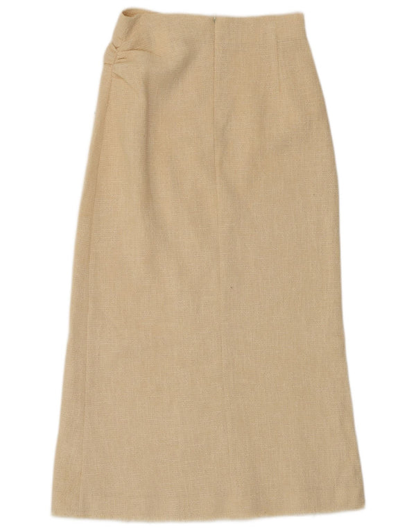 ZARA Maxi-nederdel til kvinder Small W26 Off White Bomuld