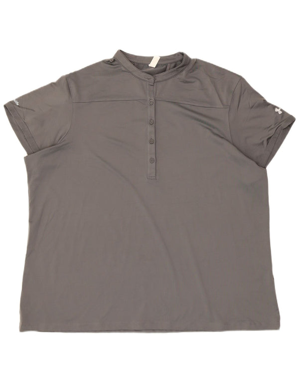 Under Armour Dame Heat Gear T-Shirt Top UK 22 3XL Grå