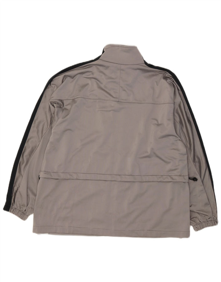 Diadora Womens Oversized træningsdragt Topjakke UK 14 Stor grå farveblok
