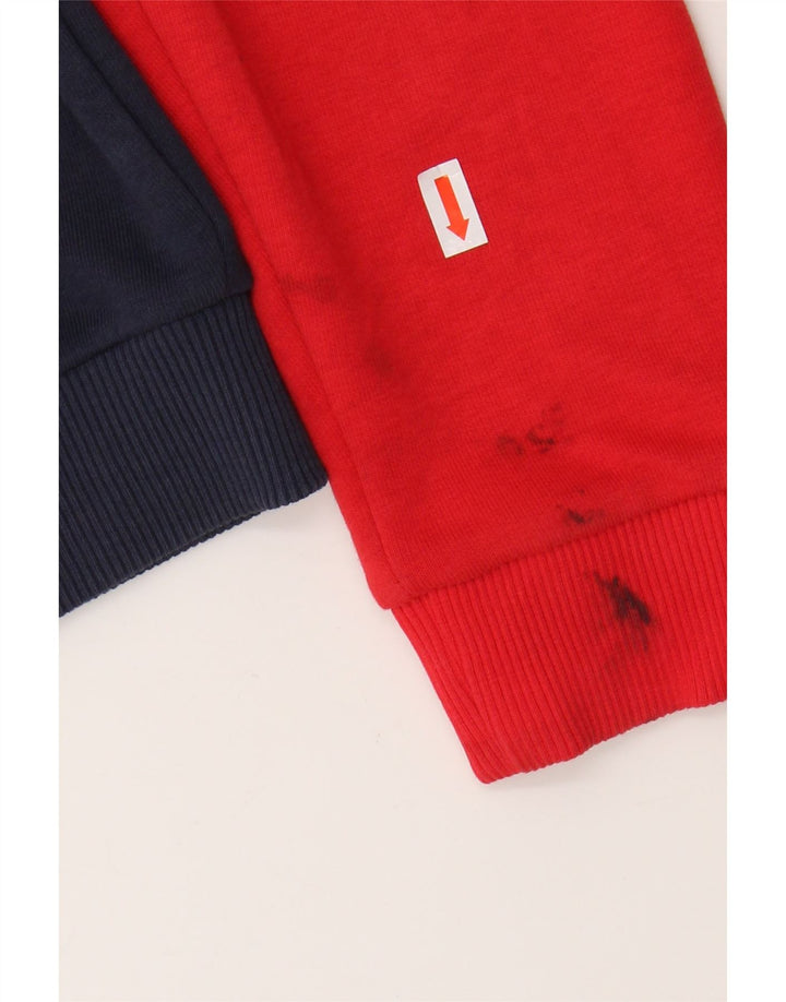 FILA grafisk hættetrøje til kvinder UK 10 Lille flerfarvet farveblok