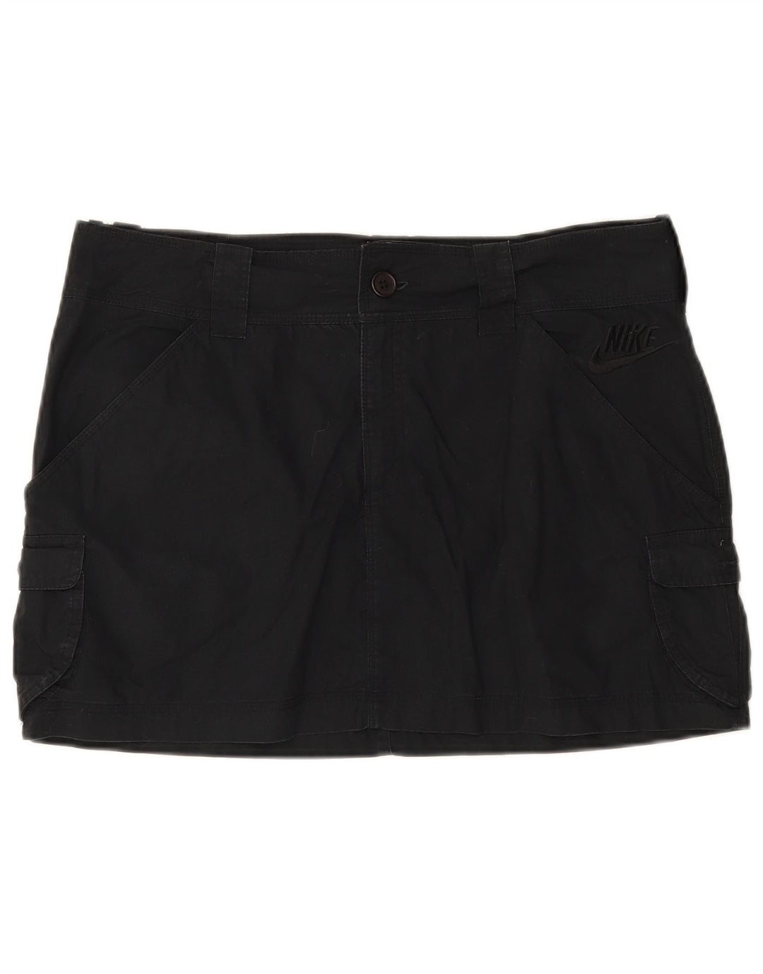 Nike Dame Mini Cargo Skirt UK 14 Large W34 Black Bomuld